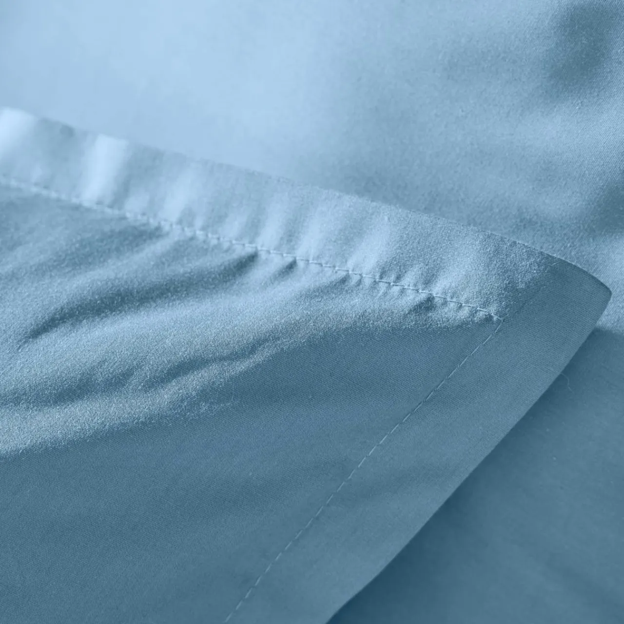 EMINZA Taie d'oreiller carrée percale de coton (65 x 65 cm) Cali Bleu Ciel New