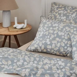 TRADILINGE Taie d'oreiller carrée percale de coton (65 x 65 cm) Lison e Gris Online