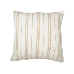 EMINZA Taie d'oreiller carrée réversible coton texturé et percale (60 x 60 cm) Alice Ficelle Online