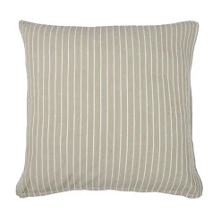 EMINZA Taie d'oreiller carrée réversible coton texturé et percale (80 x 80 cm) Alice Ecru Outlet