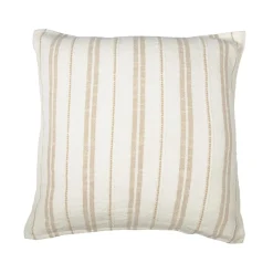 EMINZA Taie d'oreiller carrée réversible coton texturé et percale (80 x 80 cm) Alice Ficelle Clearance