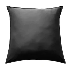 EMINZA Taie d'oreiller carrée satin de bambou (80 x 80 cm) Sienna Noir Hot