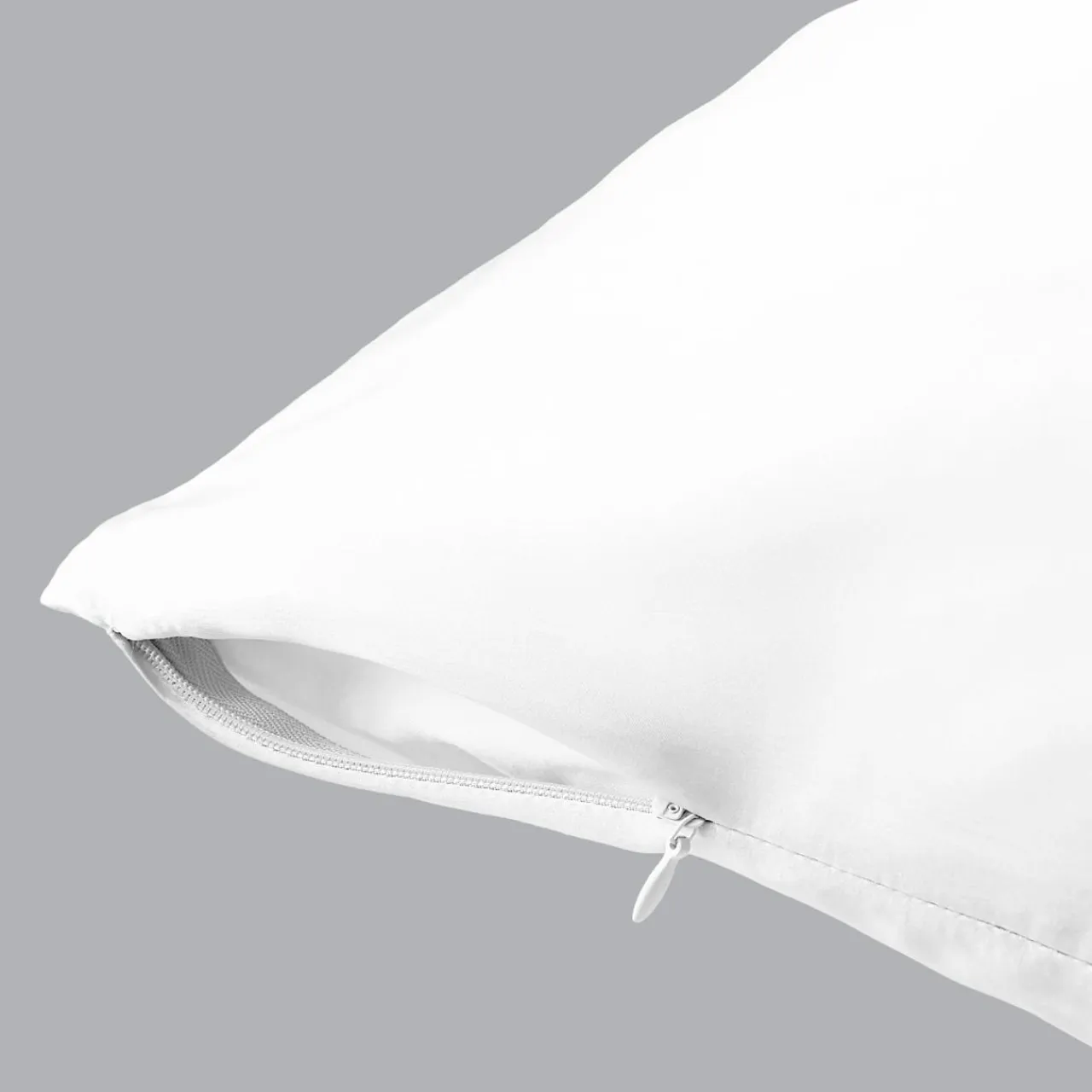 EMINZA Taie d'oreiller carrée soie de mûrier (63 x 63 cm) Mizuki he Blanc Discount