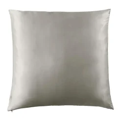 EMINZA Taie d'oreiller carrée soie de mûrier (80 x 80 cm) Mizuki Gris clair Clearance