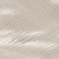 EMINZA Taie d'oreiller quadruple gaze de coton (50 x 70 cm) Victoria x Gaïa pampa Beige