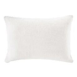 EMINZA Taie d'oreiller quadruple gaze de coton (50 x 70 cm) Victoria x Gaïa chantilly Blanc Sale