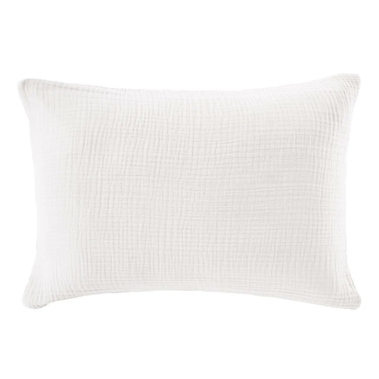 EMINZA Taie d'oreiller quadruple gaze de coton (50 x 70 cm) Victoria x Gaïa chantilly Blanc Sale
