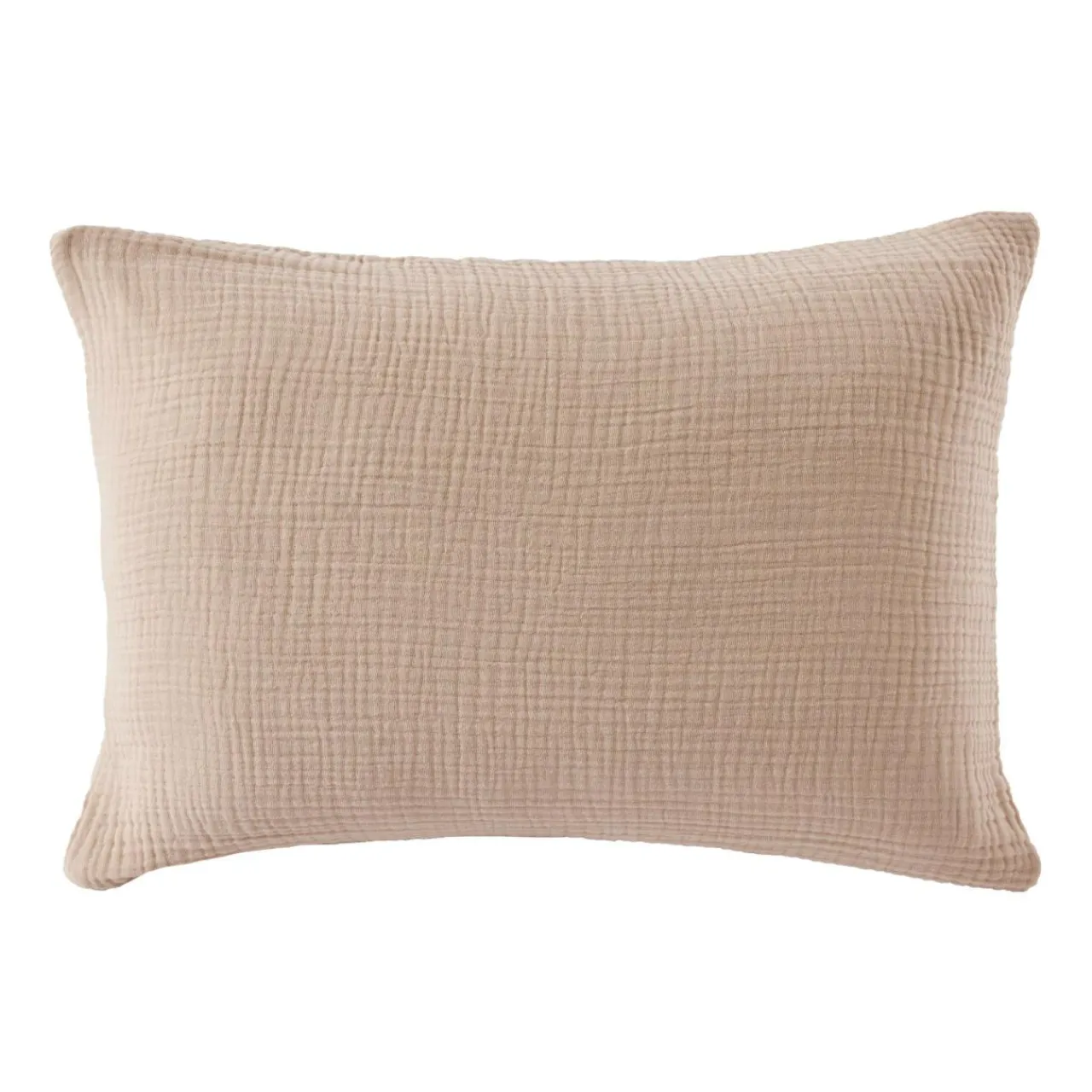 EMINZA Taie d'oreiller quadruple gaze de coton (50 x 80 cm) Victoria x Gaïa Ficelle Hot