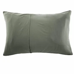EMINZA Taie d'oreiller quadruple gaze de coton (50 x 80 cm) Victoria x Gaïa Vert romarin Hot
