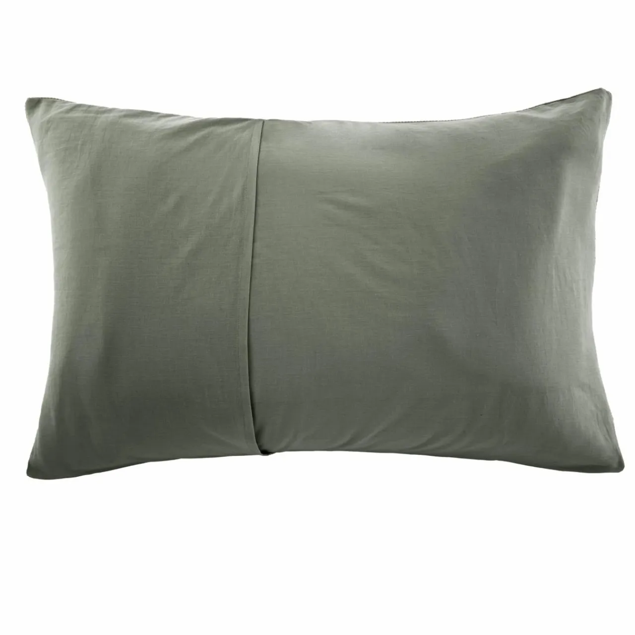 EMINZA Taie d'oreiller quadruple gaze de coton (50 x 80 cm) Victoria x Gaïa Vert romarin Hot