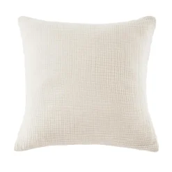 EMINZA Taie d'oreiller quadruple gaze de coton (60 x 60 cm) Victoria x Gaïa pampa Beige Outlet