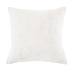 EMINZA Taie d'oreiller quadruple gaze de coton (80 x 80 cm) Victoria x Gaïa chantilly Blanc Sale