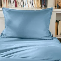 EMINZA Taie d'oreiller rectangulaire percale de coton (50 x 80 cm) Cali Bleu Ciel Best