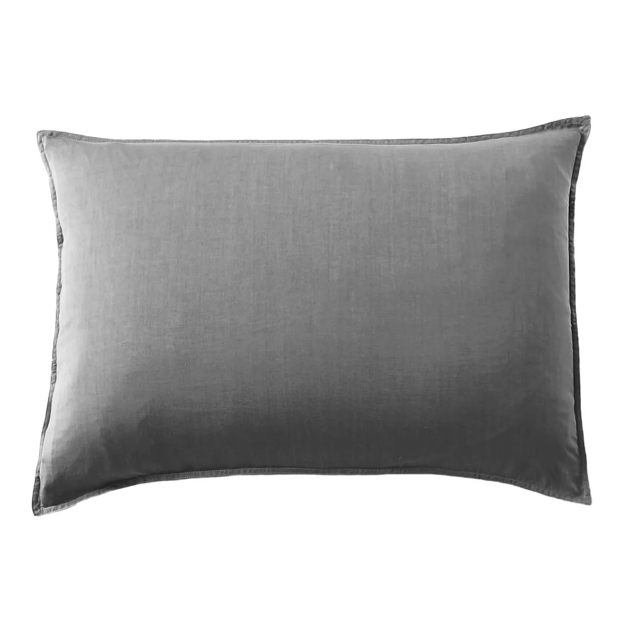 EMINZA Taie d'oreiller rectangulaire lyocell Tencel™ lavé (50 x 80 cm) Olivia granit Gris Hot