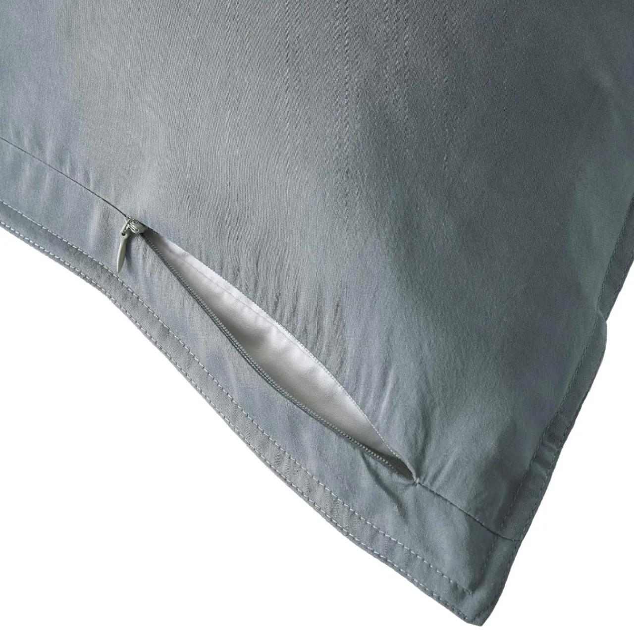 EMINZA Taie d'oreiller rectangulaire lyocell Tencel™ lavé (50 x 80 cm) Olivia stone Bleu Discount