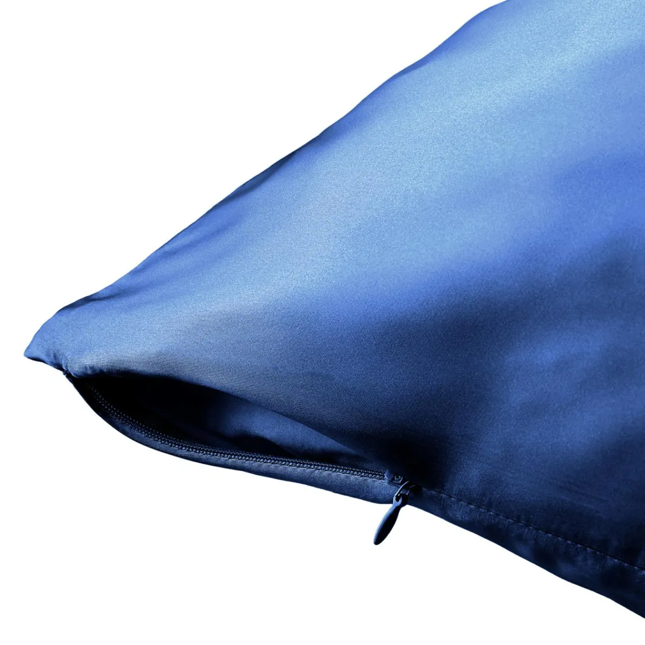 EMINZA Taie d'oreiller rectangulaire soie de mûrier (50 x 80 cm) Mizuki Bleu marine New