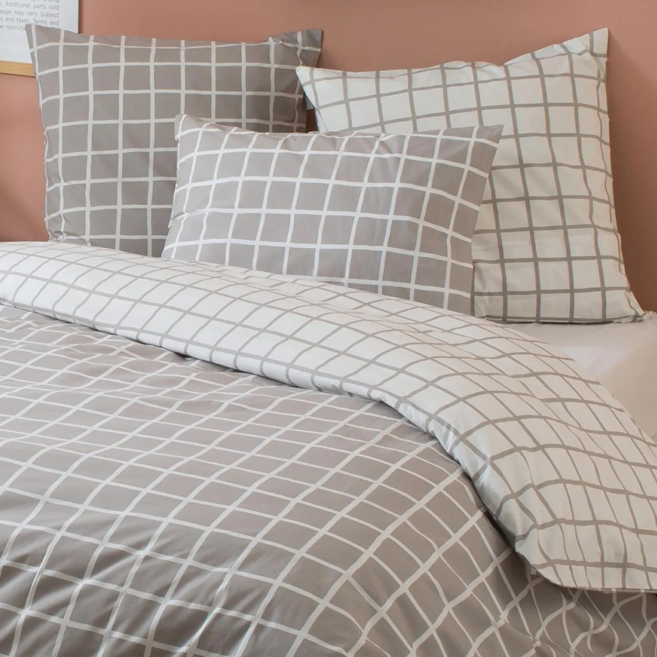 TRADILINGE Taie d'oreiller rectangulaire percale de coton (50 x 70 cm) Max e Gris New
