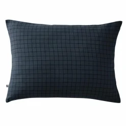 EMINZA Taie d'oreiller rectangulaire gaze de coton (50 x 70 cm) Gaïa Mix Bleu nuit Outlet