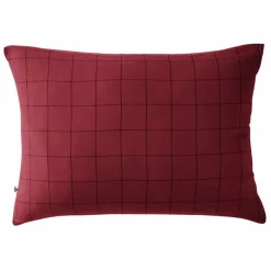 EMINZA Taie d'oreiller rectangulaire gaze de coton (50 x 70 cm) Gaïa Match Lie de vin Bordeaux Online