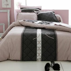 TRADI LINGE Taie d'oreiller rectangulaire coton Glamour Rose New