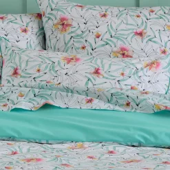TRADI LINGE Taie d'oreiller rectangulaire percale de coton (50 x 70 cm) Roxane Multicolore Online