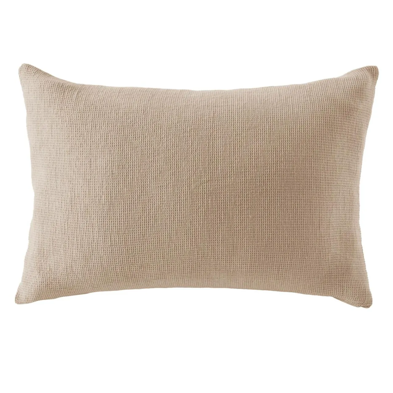 EMINZA Taie d'oreiller Rectangulaire coton nid d'abeille (50 x 70 cm) Eva Ficelle Sale