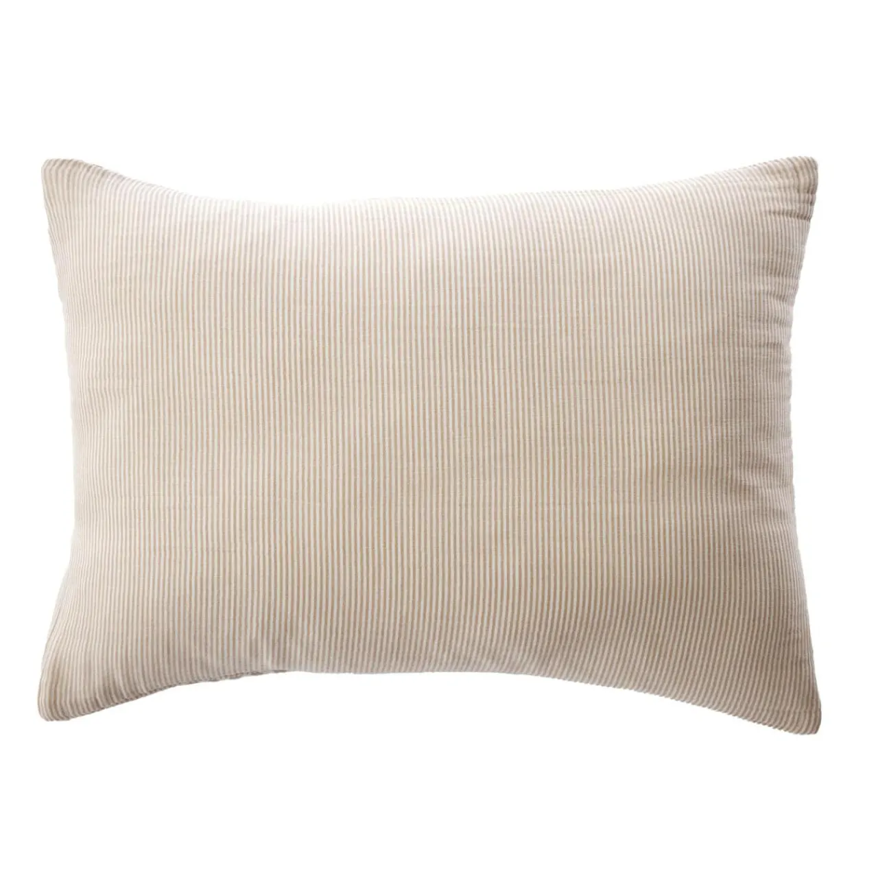 EMINZA Taie d'oreiller Rectangulaire gaze de coton (50 x 70 cm) Gaïa rayures Ficelle Rayure Ficelle Hot