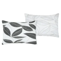 STOF Taie d'oreiller rectangulaire percale de coton (50 x 70 cm) Matisse e Gris