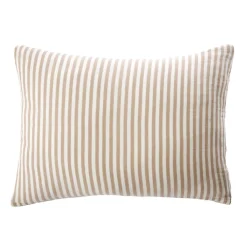 EMINZA Taie d'oreiller Rectangulaire gaze de coton (50 x 80 cm) Gaïa rayures Ficelle Rayure Ficelle Clearance