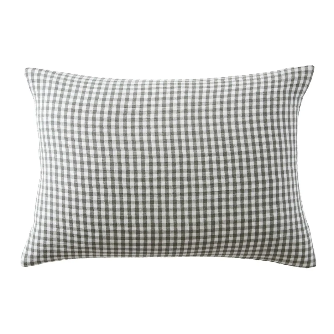 EMINZA Taie d'oreiller rectangulaire gaze de coton (50 x 80 cm) Gaïa Vichy Vert romarin Vichy romarin Hot