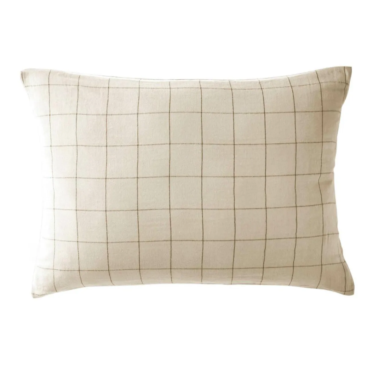 EMINZA Taie d'oreiller rectangulaire gaze de coton (50 x 70 cm) Gaïa Match pampa Beige Discount