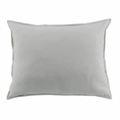 EMINZA Taie d'oreiller rectangulaire flanelle de coton (50 x 70 cm) Nina Gris clair Outlet