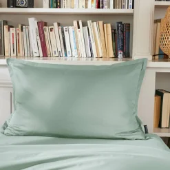 EMINZA Taie d'oreiller rectangulaire percale de coton (50 x 70 cm) Cali Vert Eucalyptus Hot