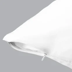 EMINZA Taie d'oreiller rectangulaire soie de mûrier (50 x 70 cm) Mizuki he Blanc New