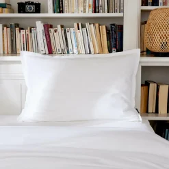 EMINZA Taie d'oreiller rectangulaire percale de coton (50 x 70 cm) Cali Blanc