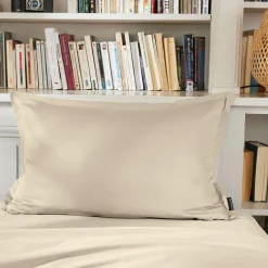 EMINZA Taie d'oreiller rectangulaire percale de coton (50 x 70 cm) Cali Beige Best