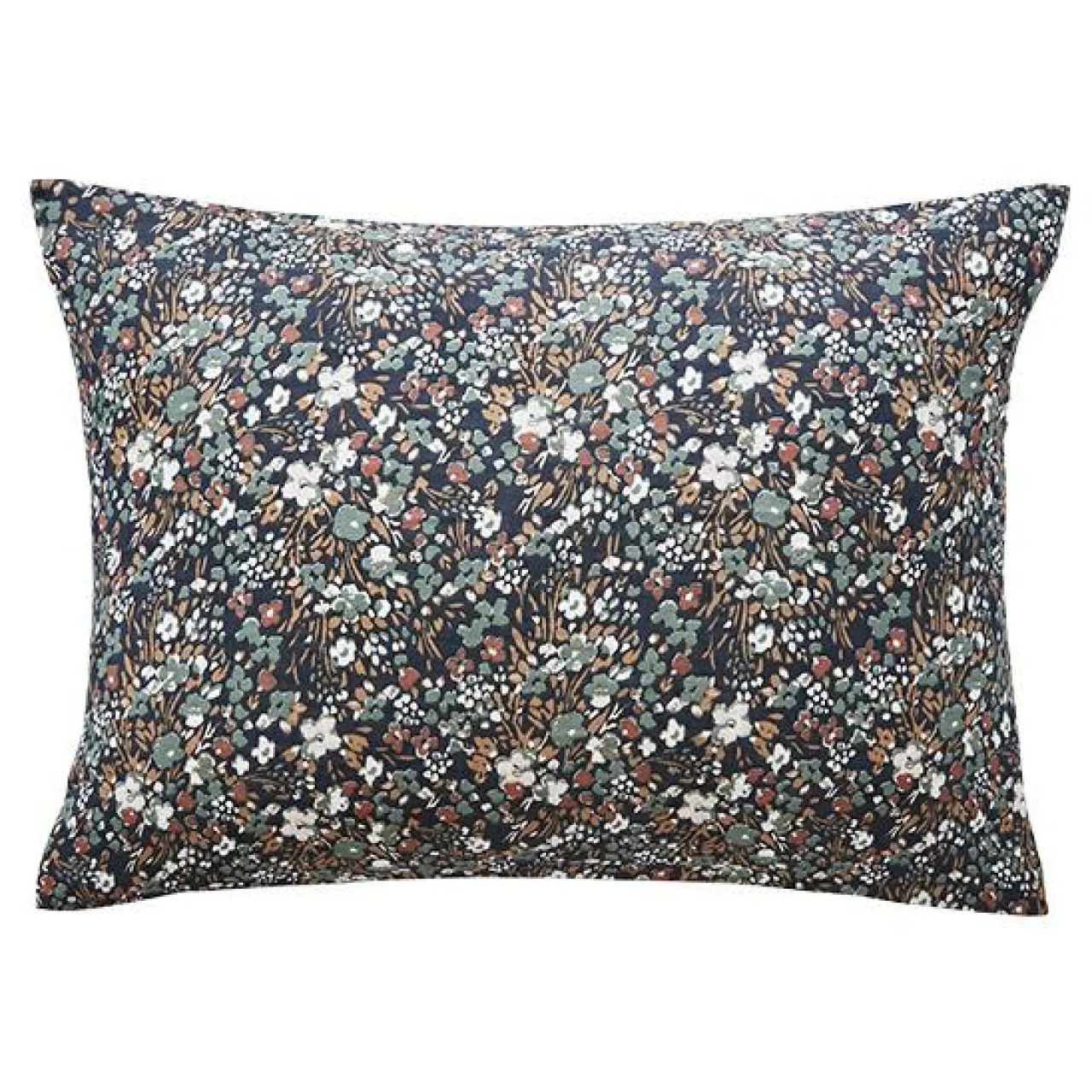 EMINZA Taie d'oreiller rectangulaire gaze de coton (50 x 70 cm) Constance Bleu nuit Discount