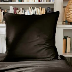 EMINZA Taie d'oreiller rectangulaire percale de coton (50 x 70 cm) Cali e Noir Discount
