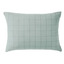 EMINZA Taie d'oreiller rectangulaire gaze de coton (50 x 70 cm) Gaïa Match Vert Eucalyptus Online