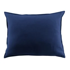 EMINZA Taie d'oreiller rectangulaire flanelle de coton (50 x 80 cm) Nina Bleu nuit Online