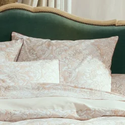 TRADI LINGE Taie d'oreiller rectangulaire percale de coton (50 x 70 cm) Palazzo Beige Clearance