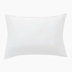 EMINZA Taie d'oreiller rectangulaire satin de bambou (50 x 80 cm) Sienna chantilly Blanc Outlet