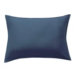 EMINZA Taie d'oreiller rectangulaire satin de bambou (50 x 80 cm) Sienna Bleu nuit Outlet