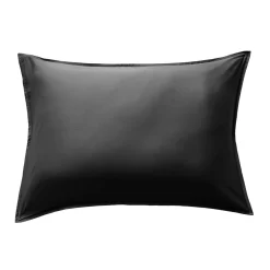 EMINZA Taie d'oreiller rectangulaire satin de bambou (50 x 80 cm) Sienna Noir Sale