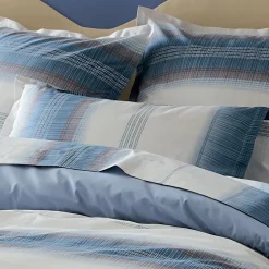TRADI LINGE Taie d'oreiller rectangulaire percale de coton (50 x 70 cm) Esteban e Bleu Online
