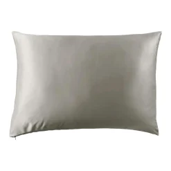 EMINZA Taie d'oreiller rectangulaire soie de mûrier (50 x 80 cm) Mizuki Gris clair Sale