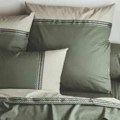 TRADILINGE Taie d'oreiller rectangulaire percale de coton (50 x 70 cm) Noa Vert kaki Sale