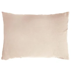EMINZA Taie d'oreiller rectangulaire gaze de coton (50 x 80 cm) Gaïa Rose poudré
