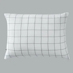 EMINZA Taie d'oreiller rectangulaire gaze de coton (50 x 70 cm) Gaïa Match chantilly Blanc Outlet