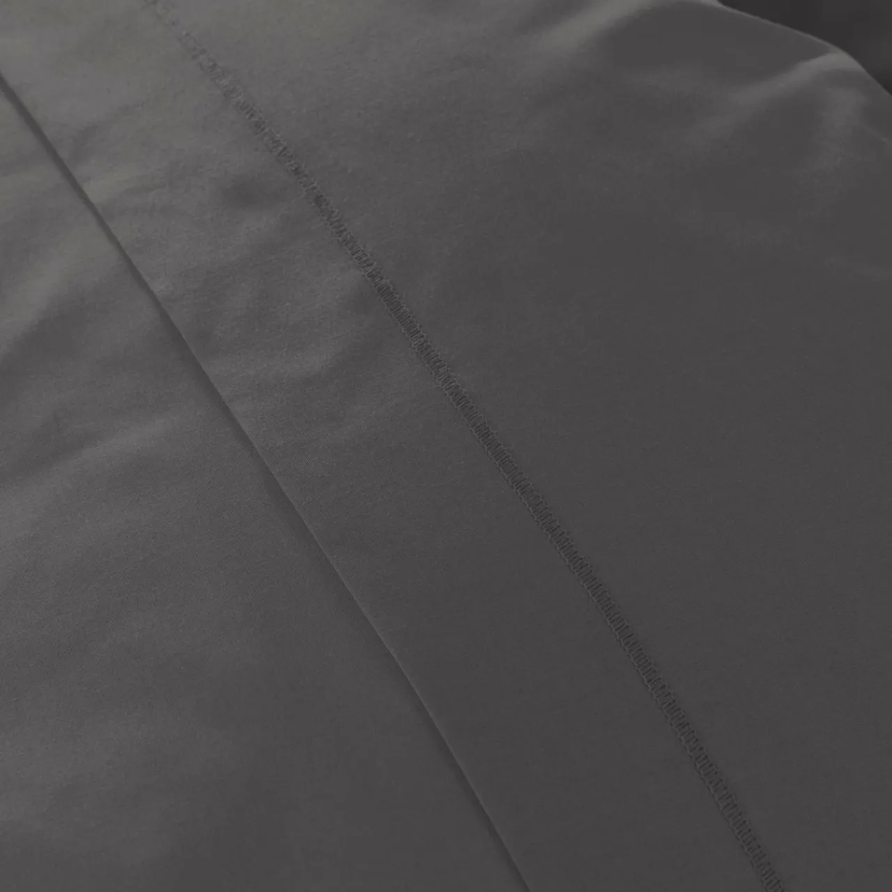 EMINZA Taie d'oreiller rectangulaire percale de coton (80 cm) Cali Gris Anthracite